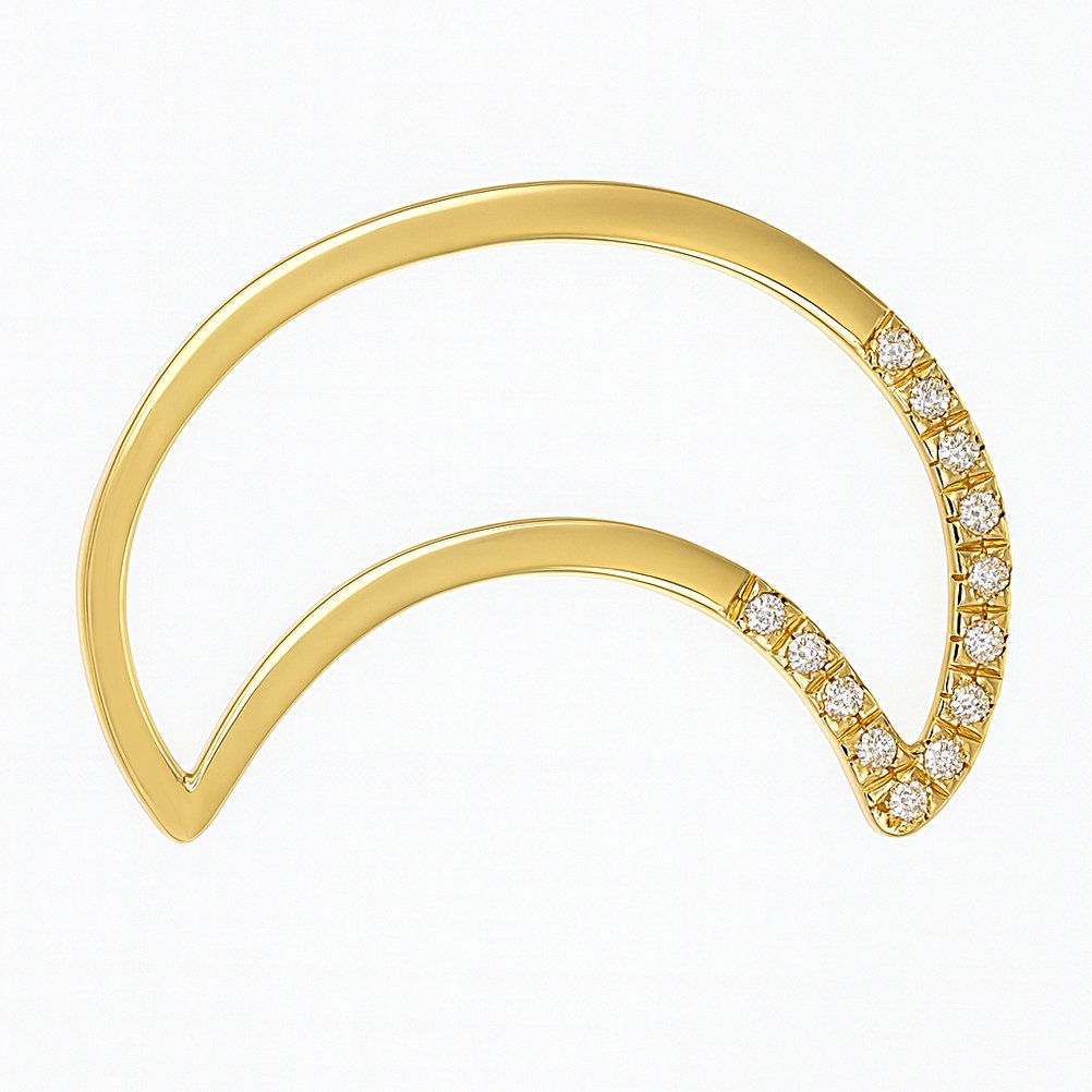 Ciondolo in Oro Giallo 18 carati con n 13 Diamanti da 0.195 Ct tot