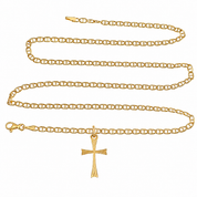 Collana con ciondolo - 18 carati Oro giallo - Made inItaly - Handmade