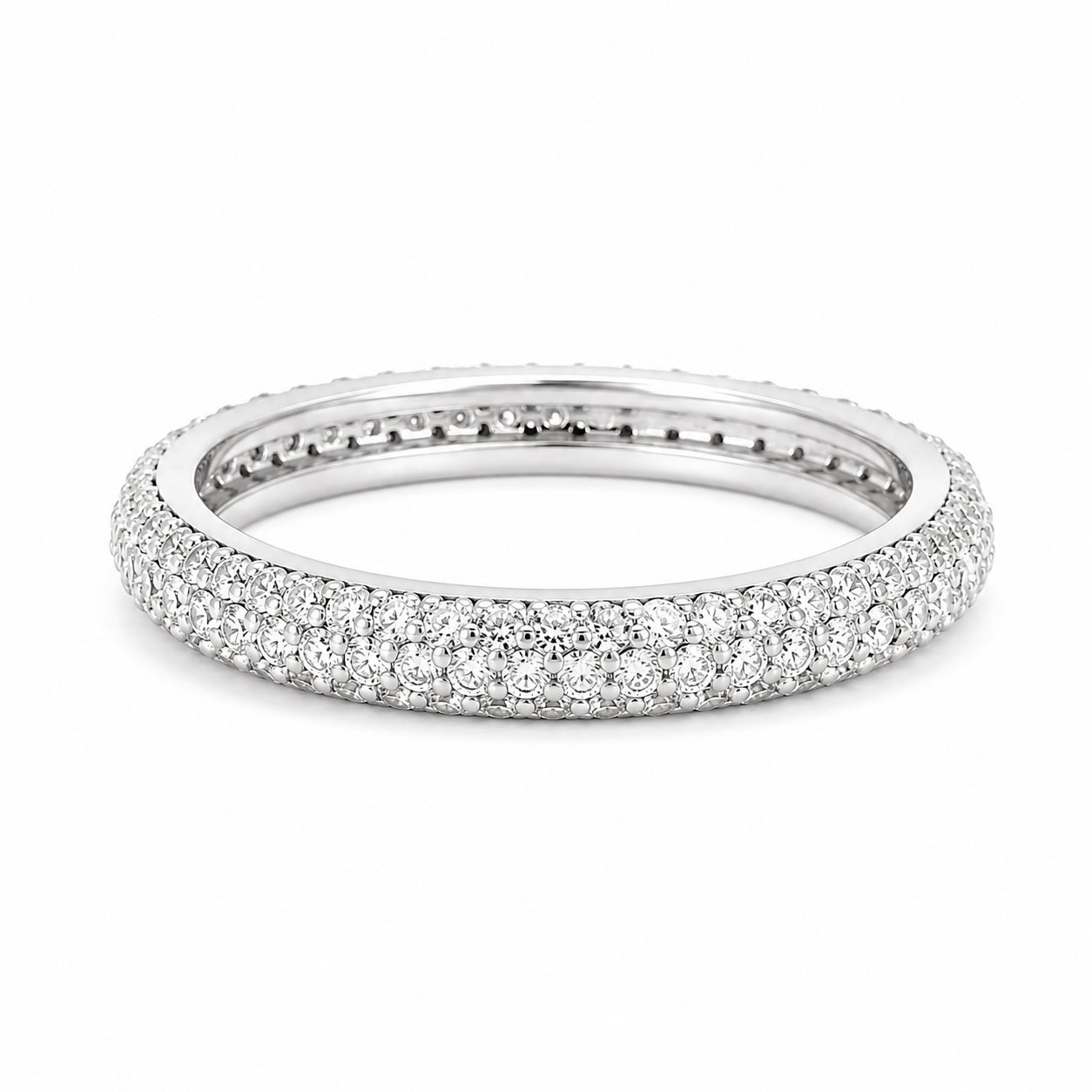 Anello - 18 carati Oro bianco - 1.50ct. tw. Diamante (Naturale) - Made in Italy - Handmade