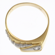 Anello in Oro giallo, Oro bianco 18 carati -Zircone