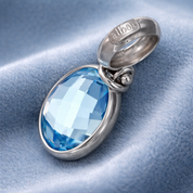 Ciondolo - 18 carati Oro bianco - 2.50ct. tw. Topazio