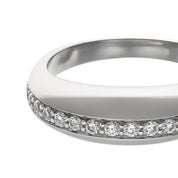 Anello - 18 carati Oro bianco - 0.24ct. tw. Diamante (Naturale)