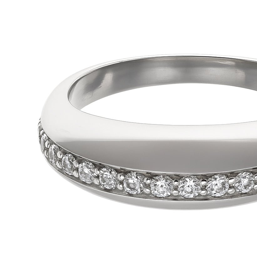 Anello - 18 carati Oro bianco - 0.24ct. tw. Diamante (Naturale)