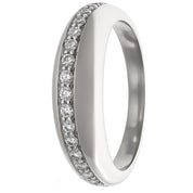 Anello - 18 carati Oro bianco - 0.24ct. tw. Diamante (Naturale)