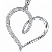Ciondolo - 18 carati Oro bianco - 0.12ct. tw. Diamante
