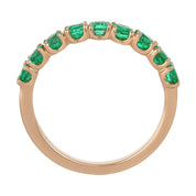 Anello - 18 carati Oro giallo - 1.08ct. tw. Smeraldo