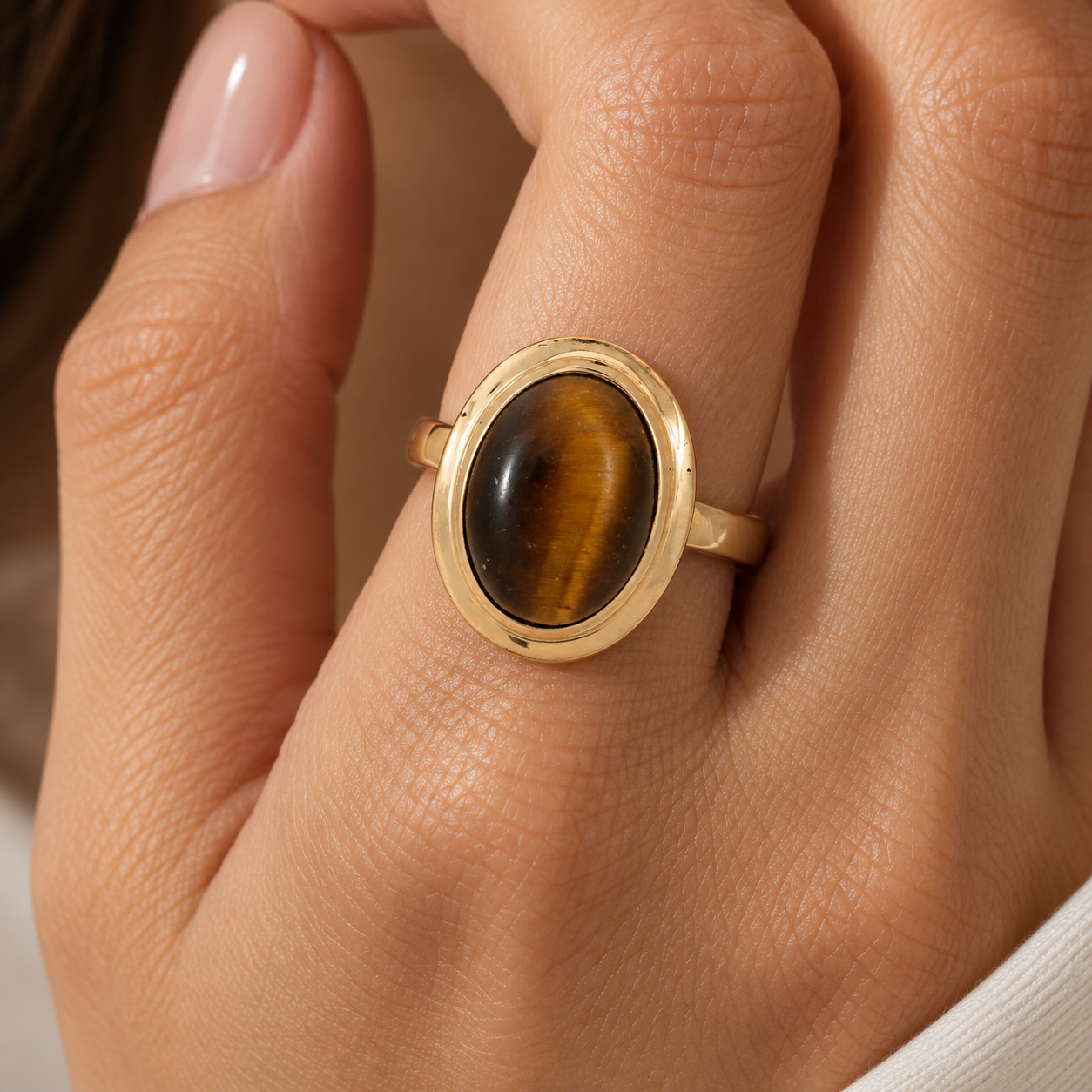 Anello - 18 carati Oro giallo - Made in Italy - Handmade