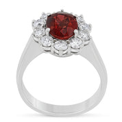 Anello - 18 carati Oro bianco - 3.30ct. tw. Tormalina - Diamante