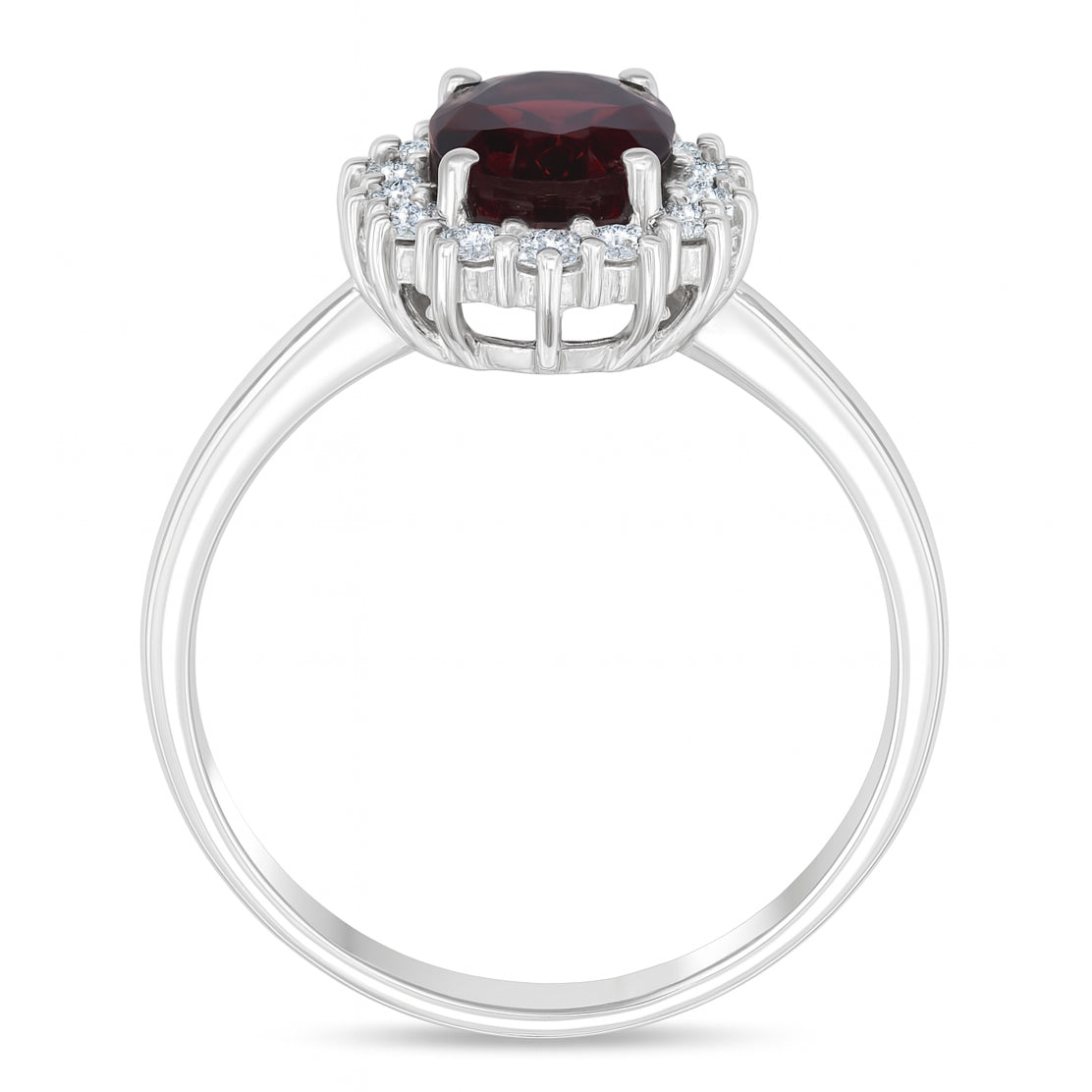 Anello - 18 carati Oro bianco - 2.13ct. tw. Tormalina - Diamante