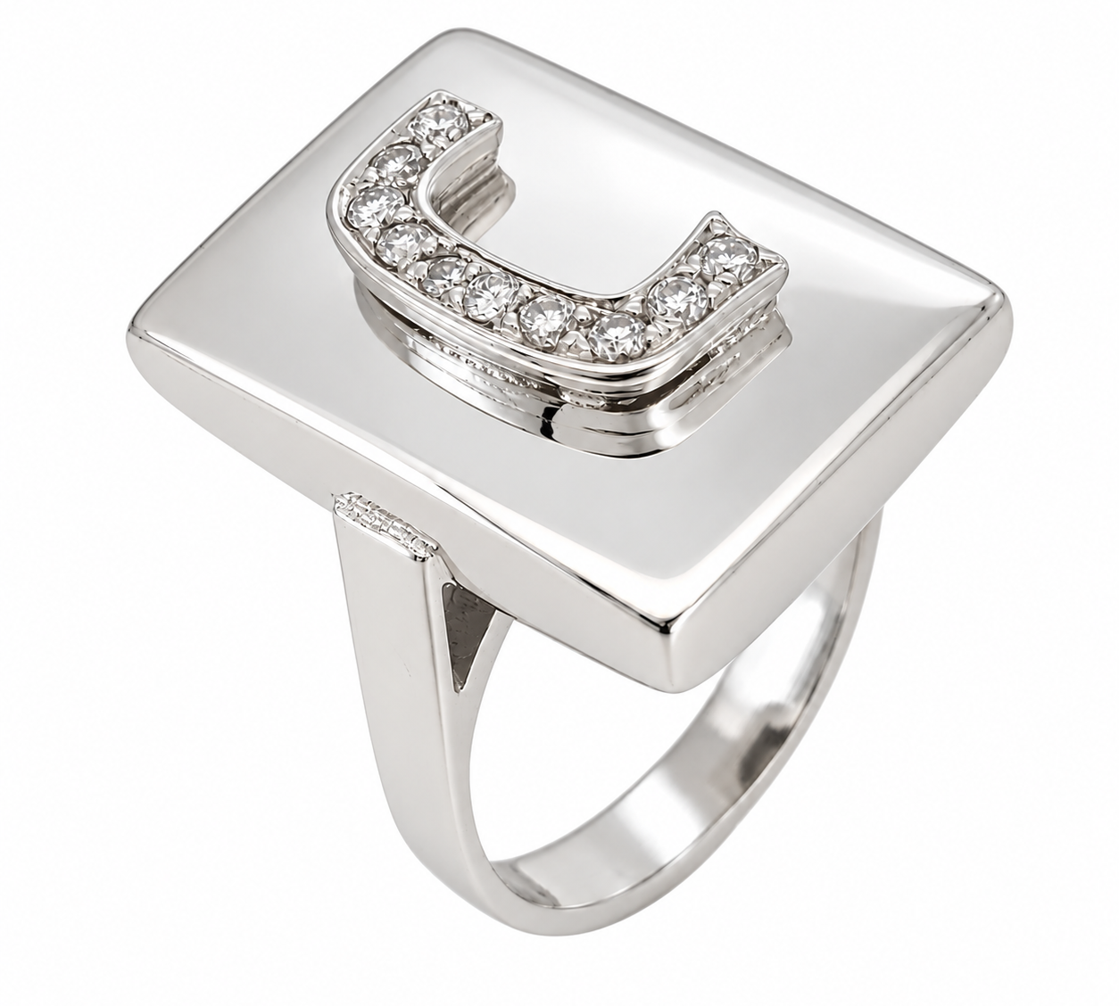 Anello - 18 carati Oro bianco - 0.10ct. tw. Diamante (Naturale) - Made in Italy - Handmade