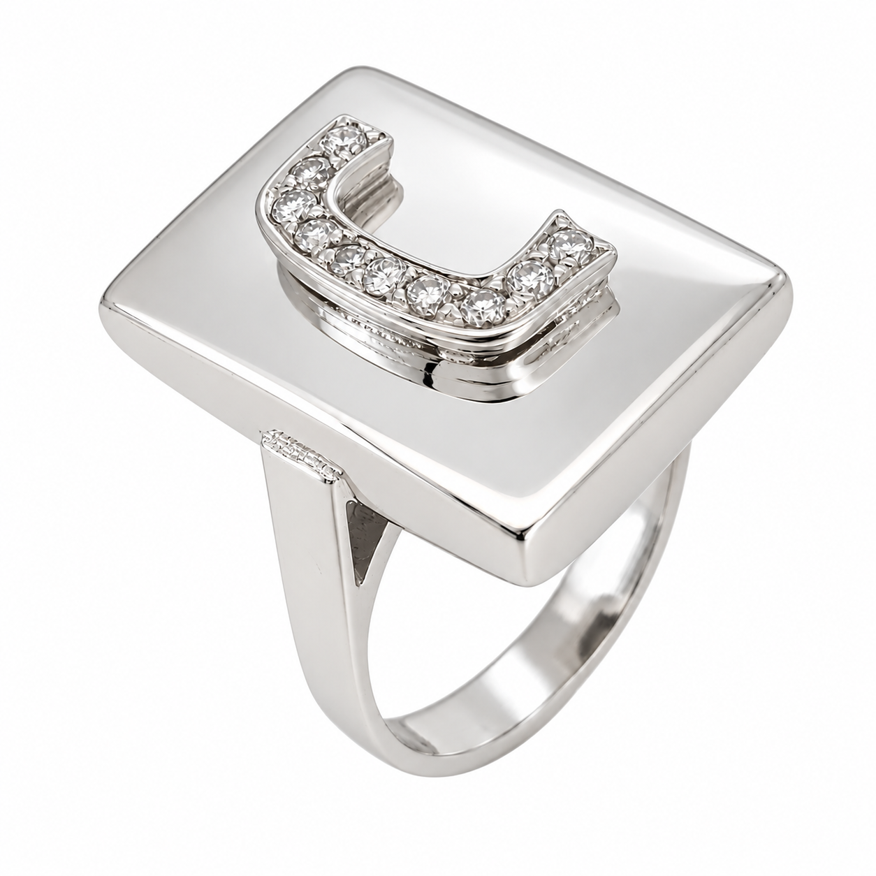 Anello - 18 carati Oro bianco - 0.10ct. tw. Diamante (Naturale) - Made in Italy - Handmade