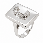 Anello - 18 carati Oro bianco - 0.10ct. tw. Diamante (Naturale) - Made in Italy - Handmade