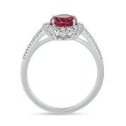 Anello - 18 carati Oro bianco - 2.16ct. tw. Tormalina - Diamante