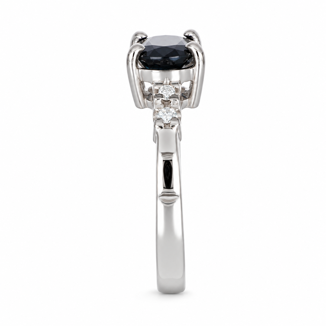 Anello - 18 carati Oro bianco - 1.66ct. tw. Zaffiro - Diamante - Made in Italy - Handmade