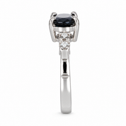 Anello - 18 carati Oro bianco - 1.66ct. tw. Zaffiro - Diamante - Made in Italy - Handmade
