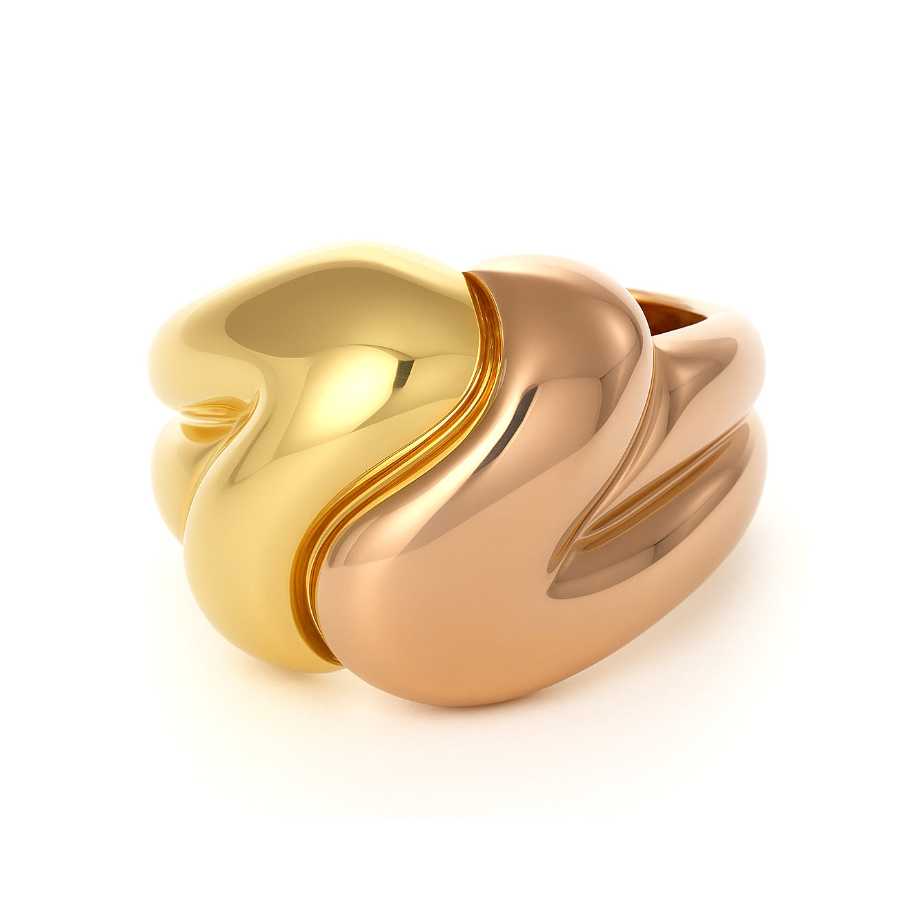 Anello - 18 carati Oro giallo, Oro rosa