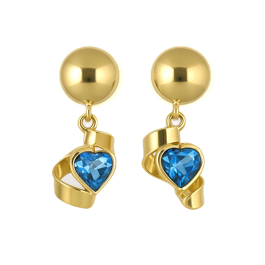 Orecchini - 18 carati Oro giallo - 0.72ct. tw. Topazio