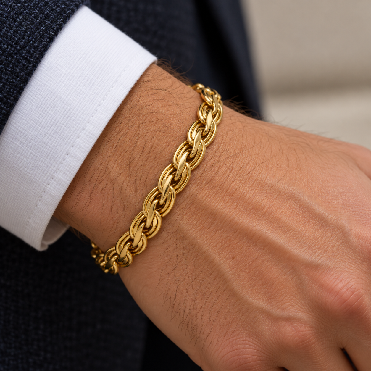 Bracciale - 18 carati Oro giallo - Handmade - Made in Italy