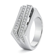 Anello - 18 carati Oro bianco - 0.70ct. tw. Diamante (Naturale)