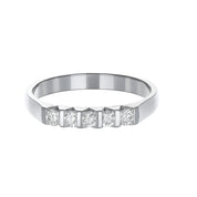 Anello - 18 carati Oro bianco - 0.25ct. tw. Diamante (Naturale)