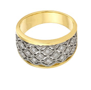 Anello - 18 carati Oro bianco, Oro giallo - 0.29ct. tw. Diamante (Naturale)