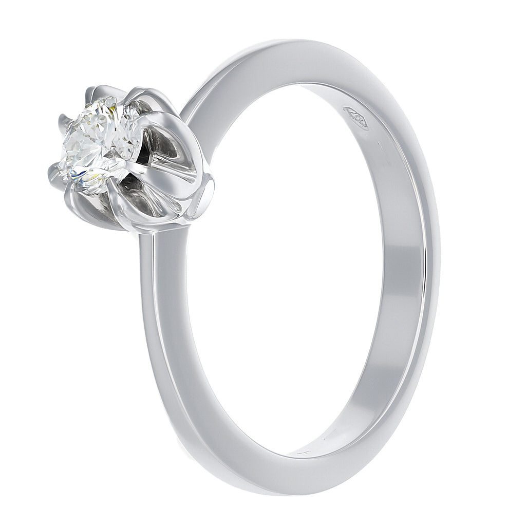 Anello - 18 carati Oro bianco - 0.41ct. tw. Diamante (Naturale)