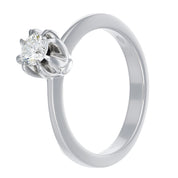 Anello - 18 carati Oro bianco - 0.41ct. tw. Diamante (Naturale)