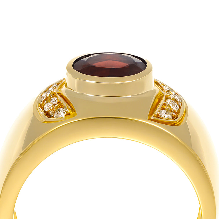 Anello - 18 carati Oro giallo - 1.48ct. tw. Rubino - Diamante