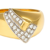 Anello - 18 carati Oro bianco, Oro giallo - 0.44ct. tw. Diamante (Naturale)