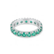 Anello - 18 carati Oro bianco - 2.10ct. tw. Smeraldo