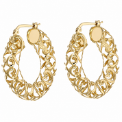 Orecchini - 18 carati Oro giallo - Made in Italy - Handmade
