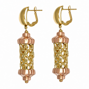 Orecchini - 18 carati Oro giallo, Oro rosa - Made in Italy - Handmade