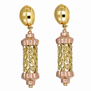 Orecchini - 18 carati Oro giallo, Oro rosa - Made in Italy - Handmade