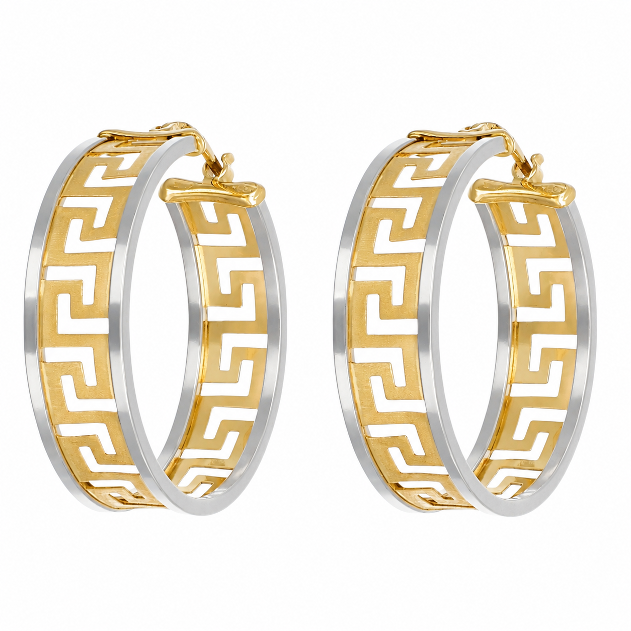 Orecchini - 18 carati Oro giallo, Oro bianco - Made in Italy - Handmade