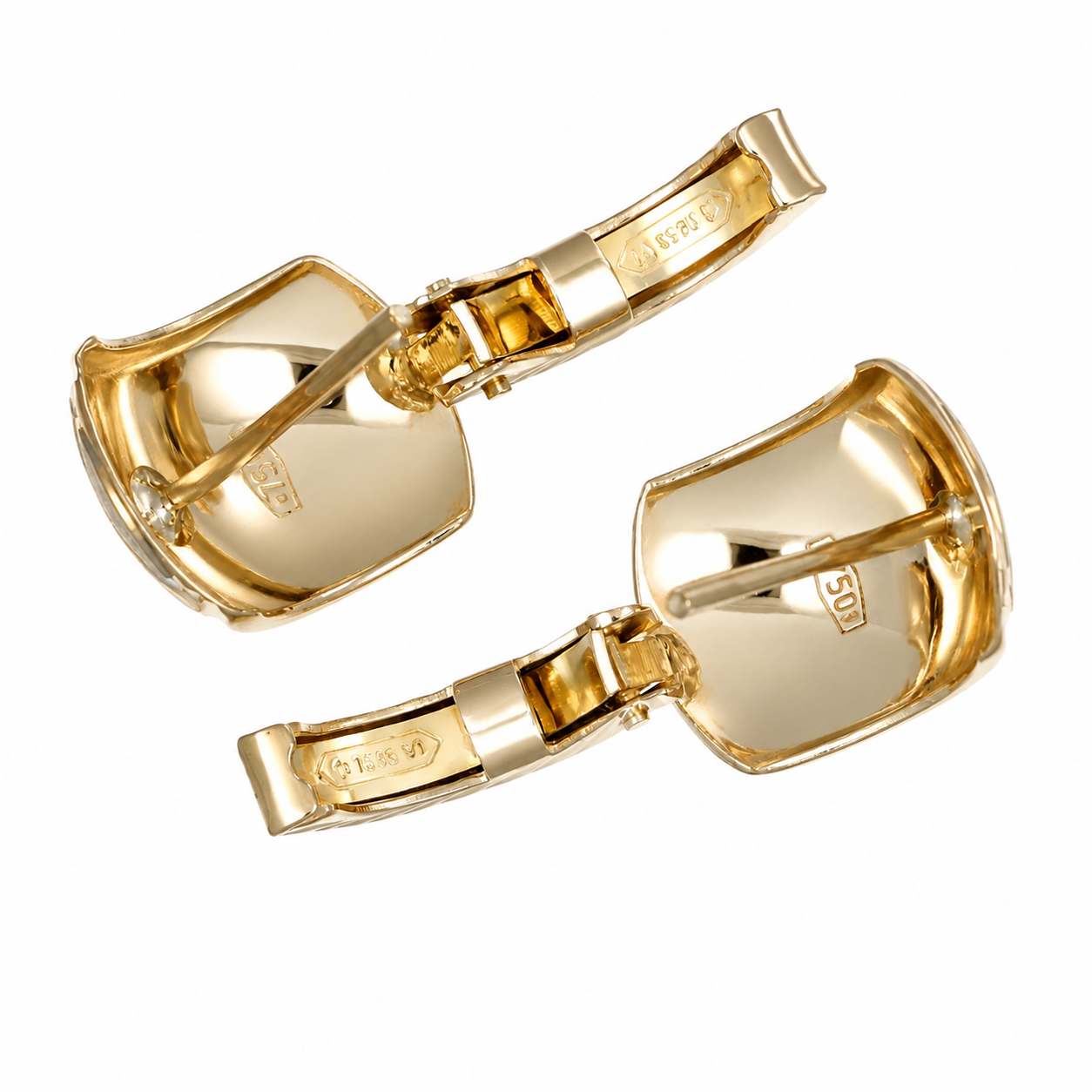 Orecchini - 18 carati Oro giallo, Oro bianco - Made in Italy - Handmade