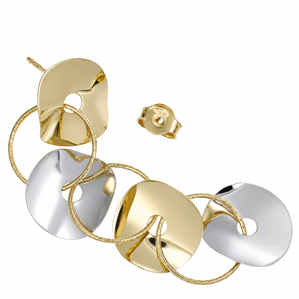 Orecchini - 18 carati Oro giallo, Oro bianco - Made in Italy - Handmade