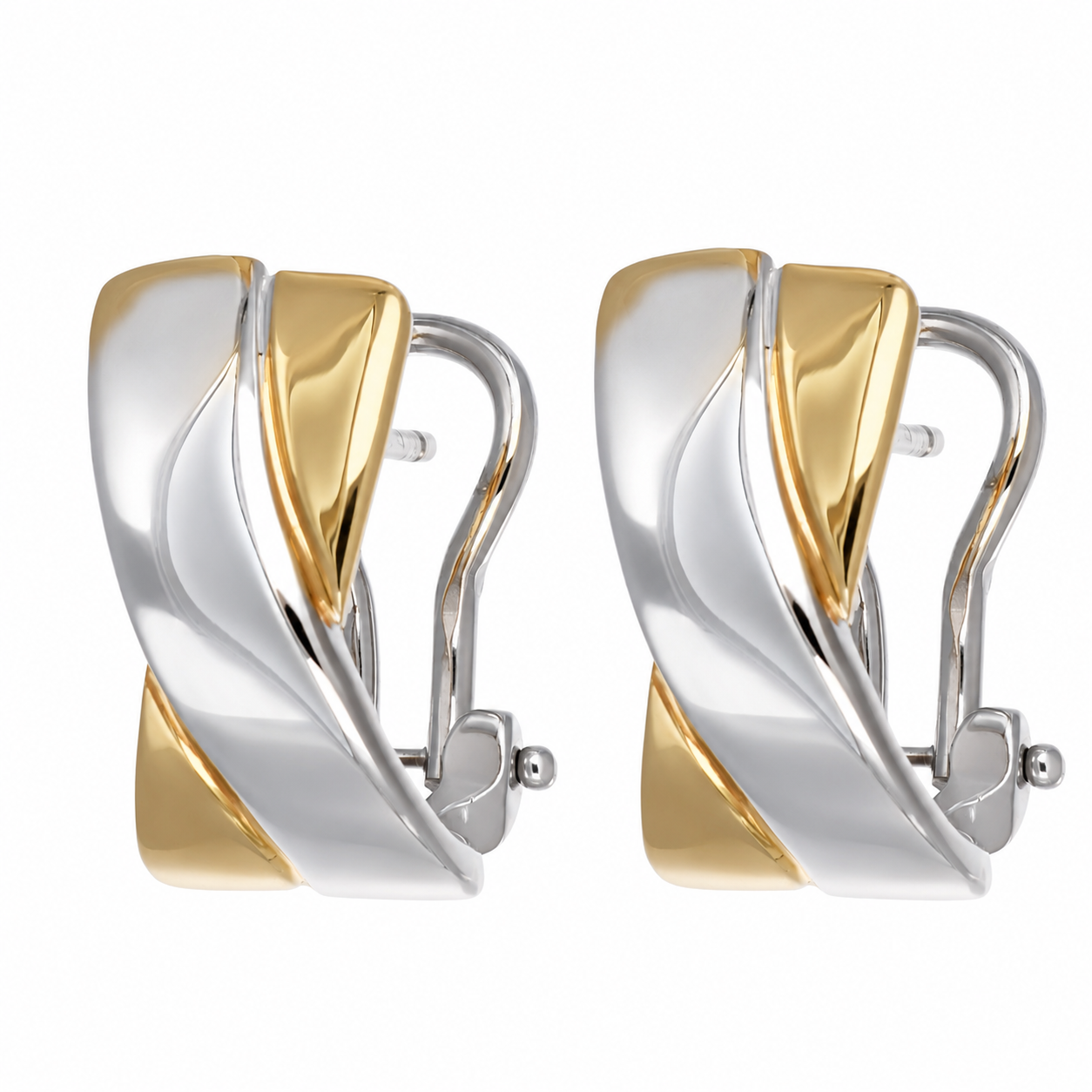 Orecchini - 18 carati Oro giallo, Oro bianco - Made in Italy - Handmade