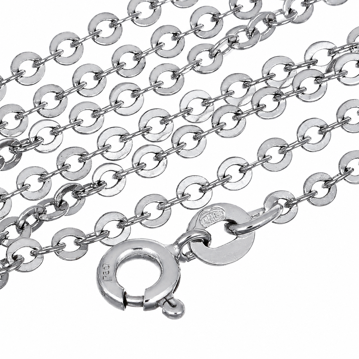 Collana - 18 carati Oro bianco - Made in Italy - Handmade