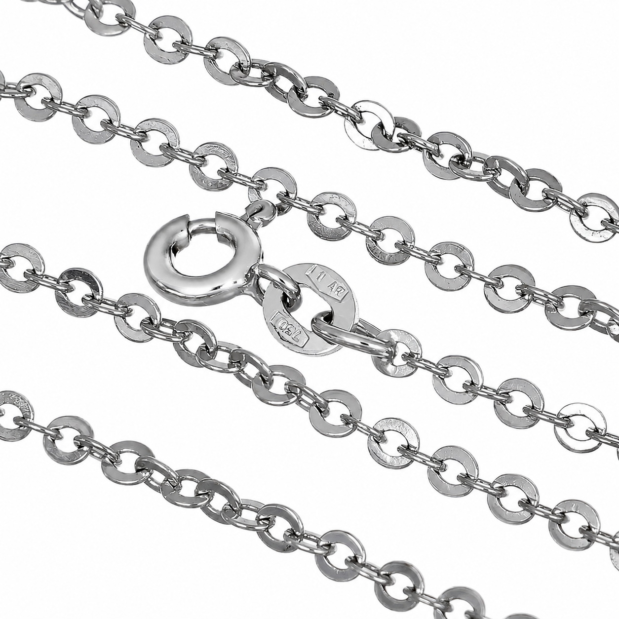 Collana - 18 carati Oro bianco - Made in Italy - Handmade