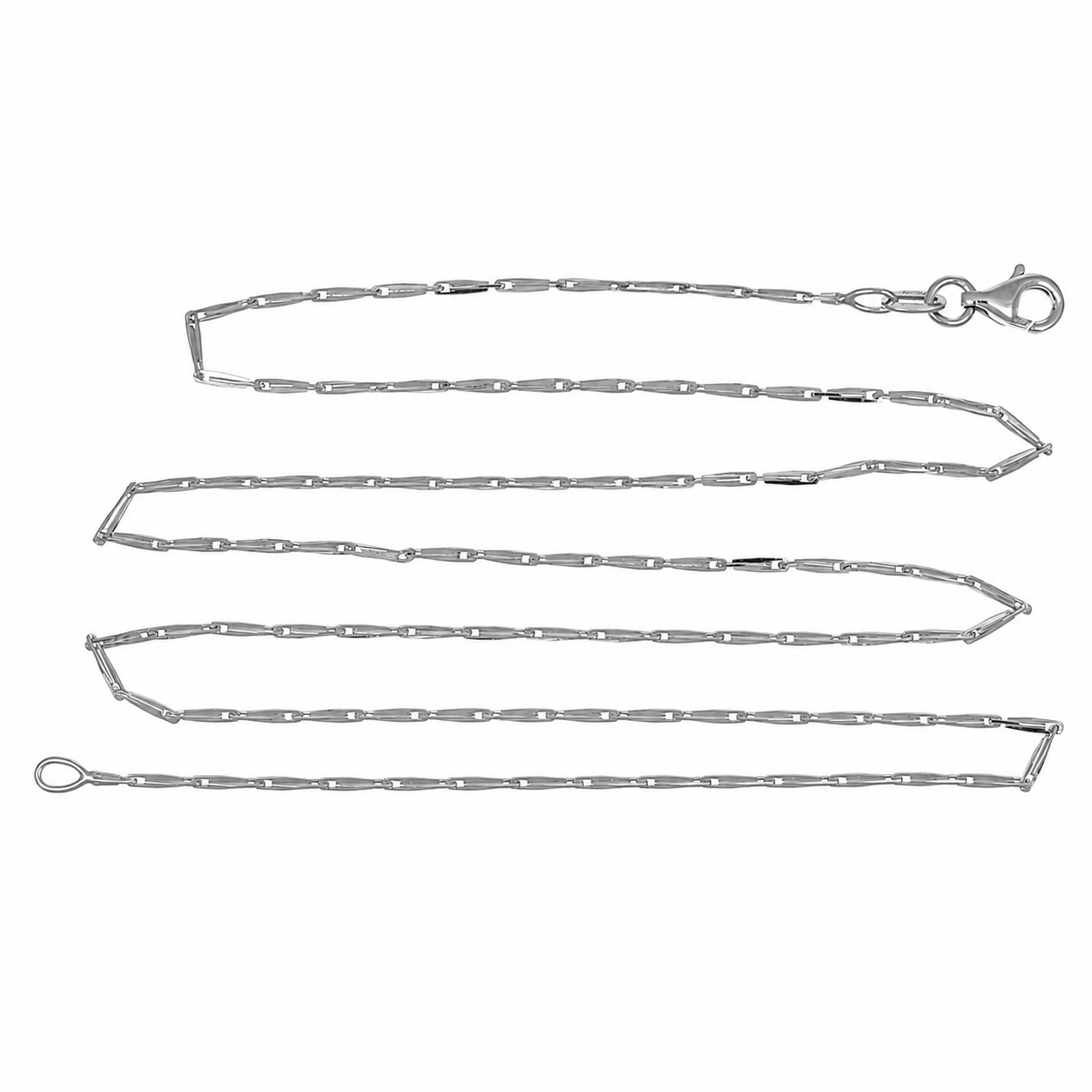 Collana - 18 carati Oro bianco - Made in Italy - Handmade
