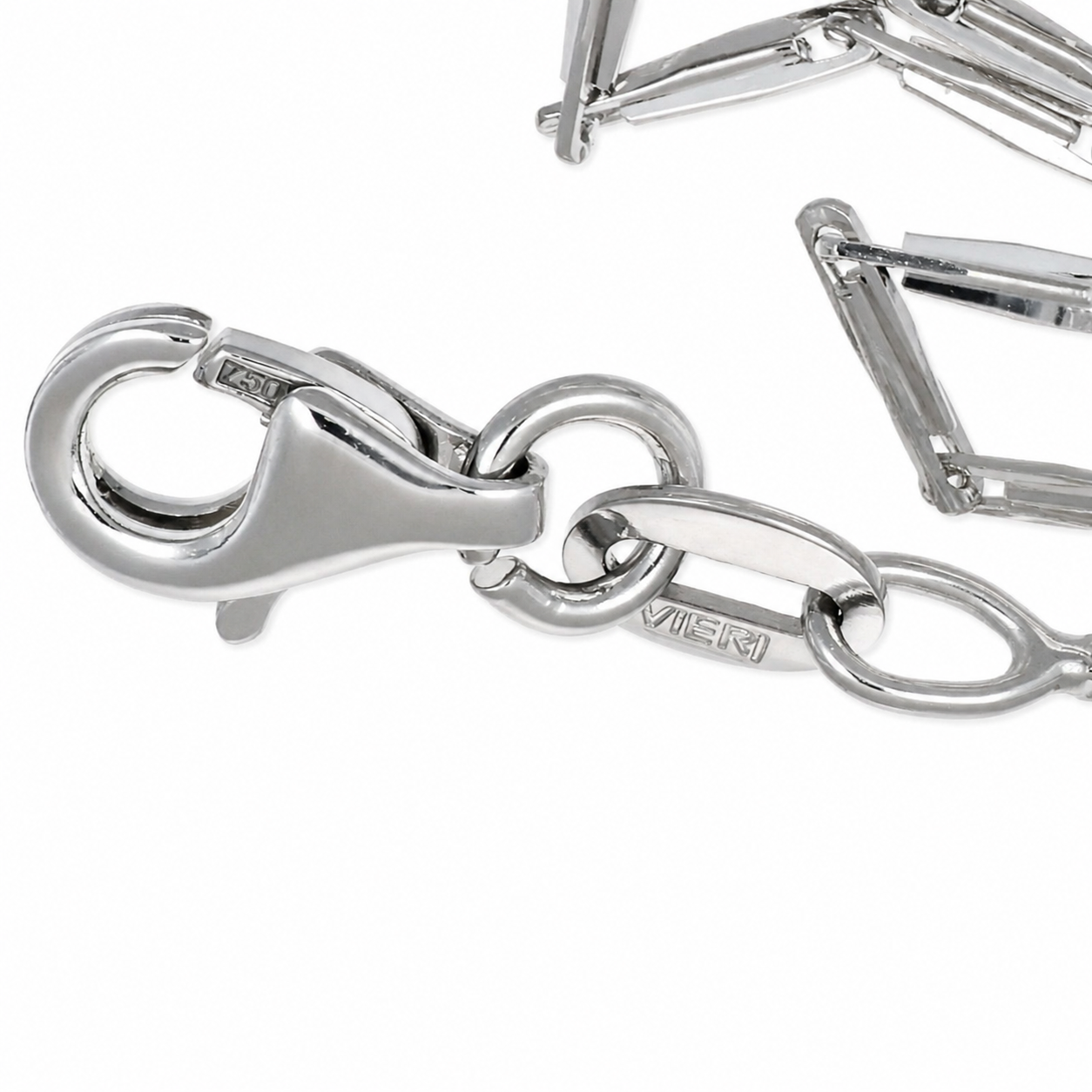 Collana - 18 carati Oro bianco - Made in Italy - Handmade