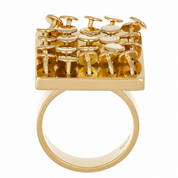 Anello - 18 carati Oro giallo - Made in Italy - Handmade