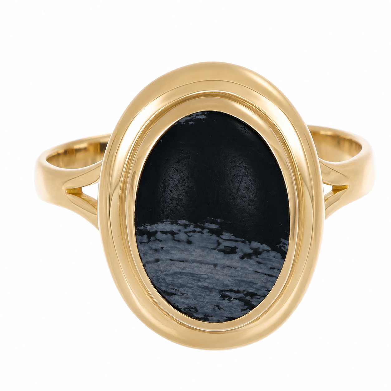 Anello - 18 carati Oro giallo, Ematite - Made in Italy - Handmade