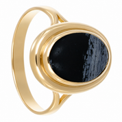 Anello - 18 carati Oro giallo, Ematite - Made in Italy - Handmade