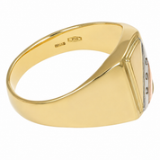Anello - 18 carati Oro bianco, Oro giallo, Oro rosa - 0.03ct. tw. Diamante (Naturale) - Made in Italy - Handmade