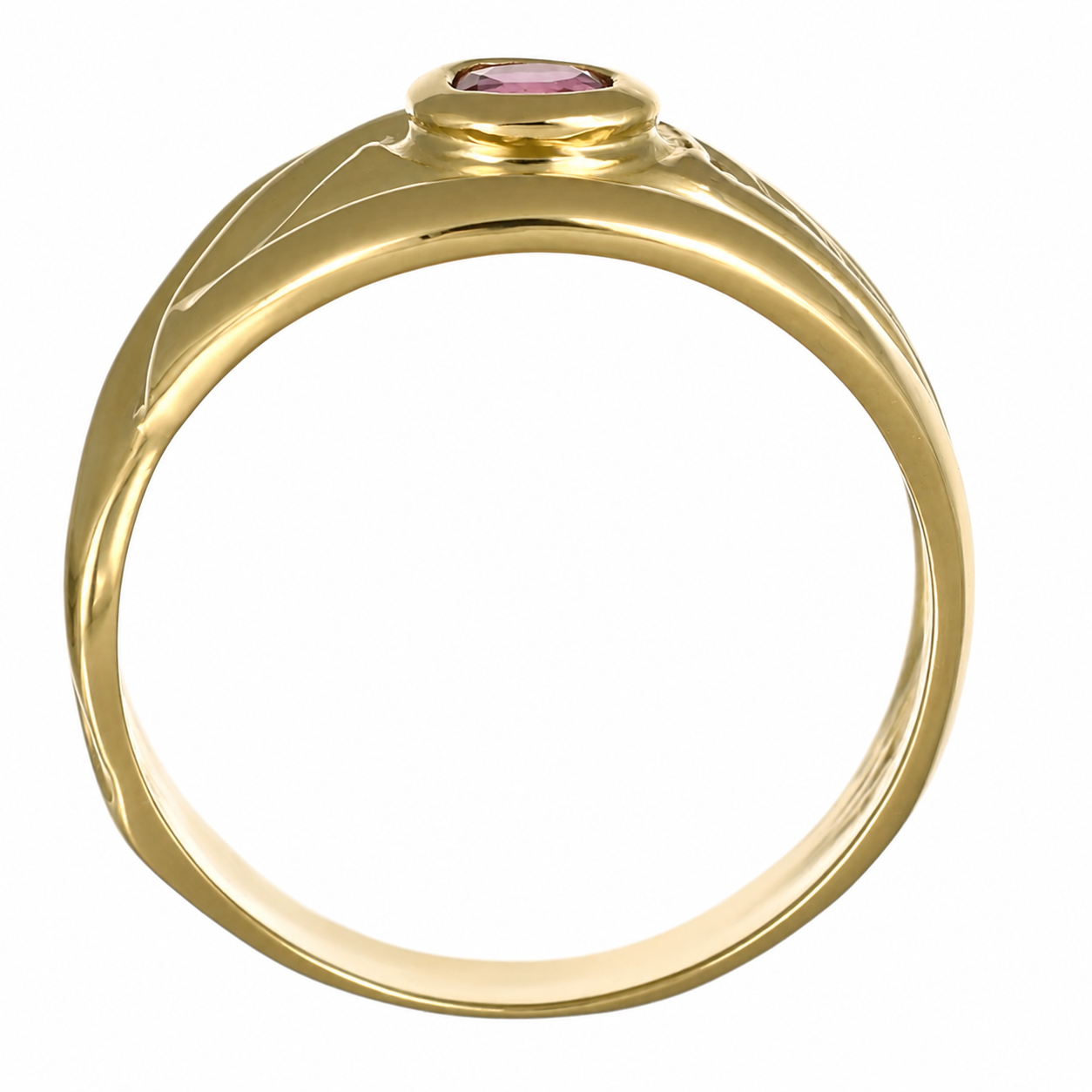 Anello - 18 carati Oro giallo, Oro bianco - 0.23ct. tw. Rubino - Diamante - Made in Italy - Handmade