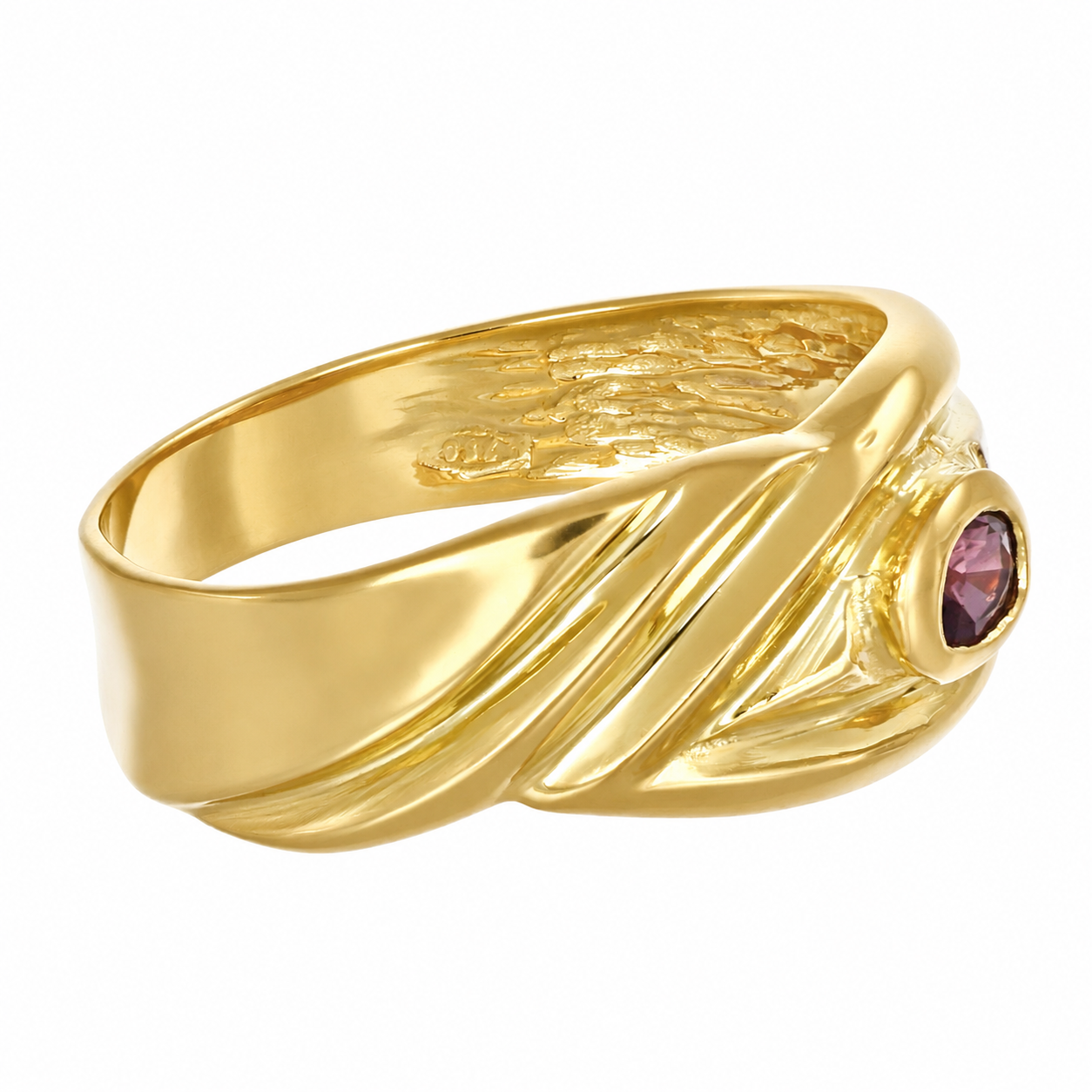Anello - 18 carati Oro giallo, Oro bianco - 0.23ct. tw. Rubino - Diamante - Made in Italy - Handmade