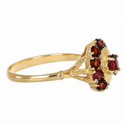 Anello - 18 carati Oro giallo - 0.60ct. tw. Granato - Made in Italy - Handmade