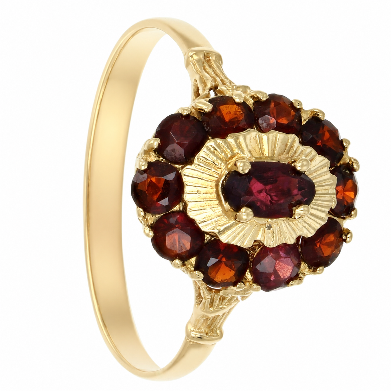 Anello - 18 carati Oro giallo - 0.60ct. tw. Granato - Made in Italy - Handmade