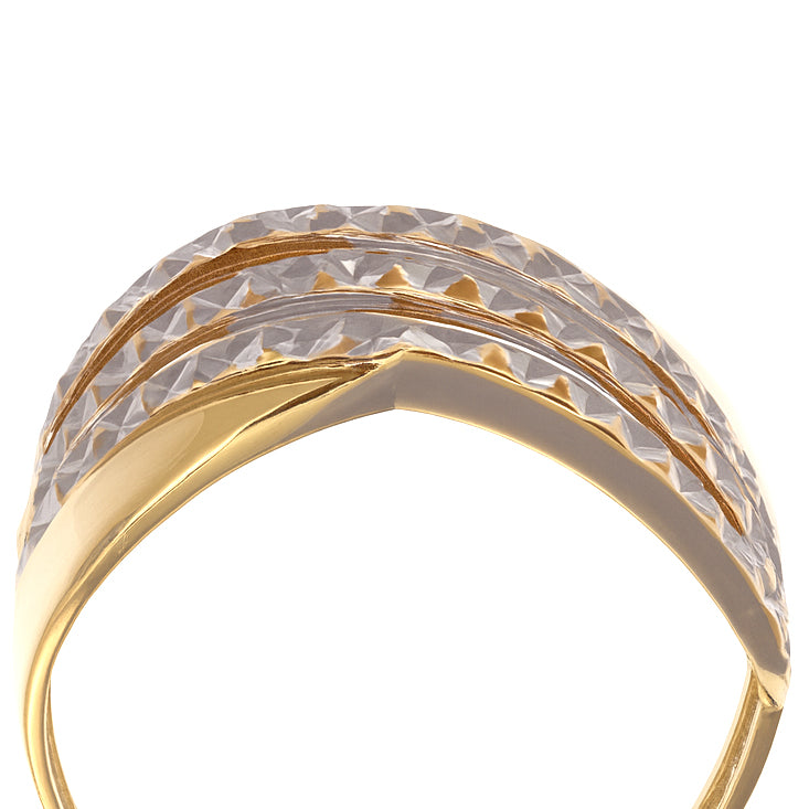 Anello in Oro Giallo, Oro bianco 18 carati